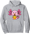 Exclusive Kawaii Axolotl Eating T-Shirt - Casual Everyday Wear Men Women - T-Shirt, Sweatshirt, Hoodie