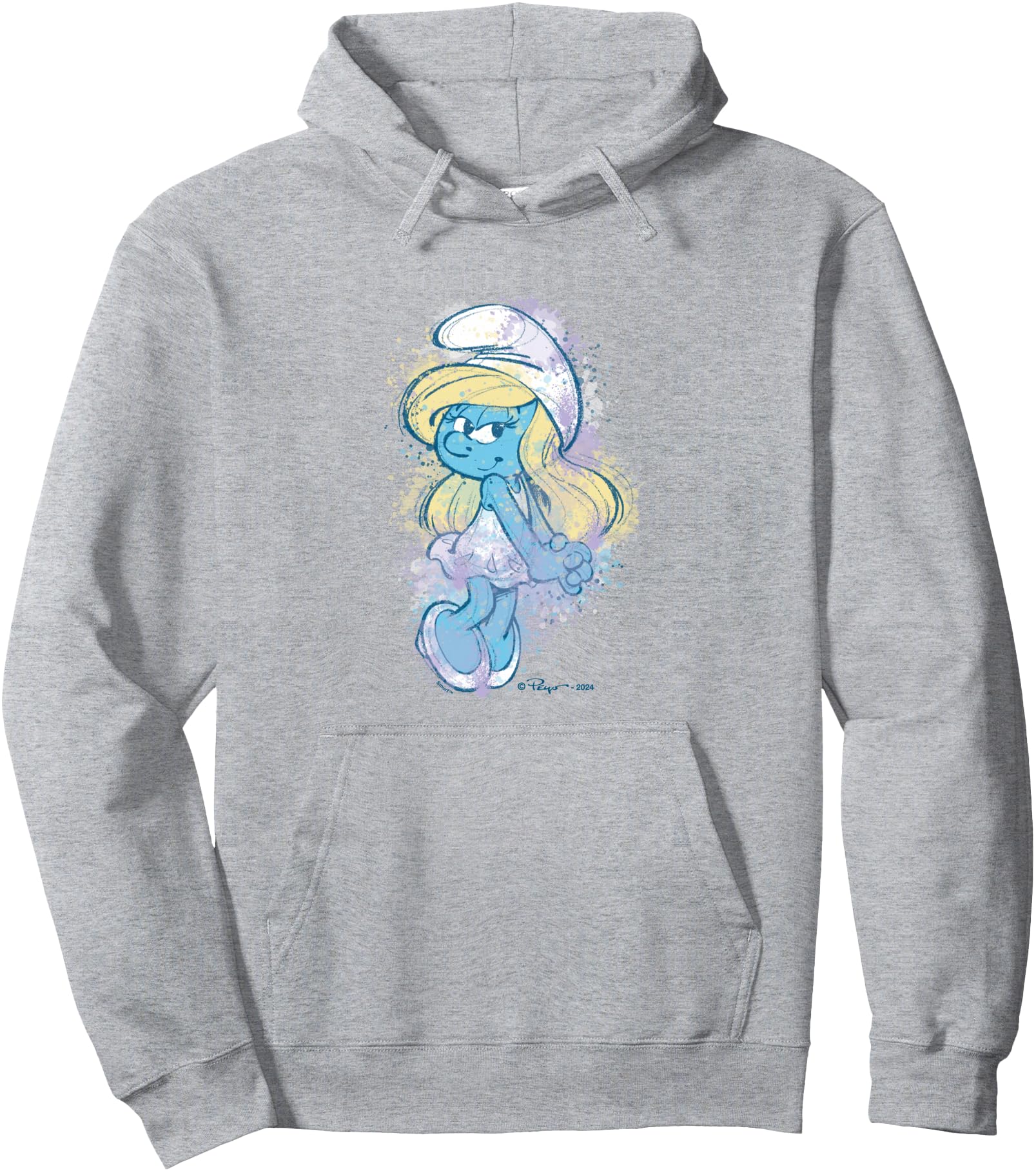 Handcrafted Smurfs Smurfette Watercolor Hoodie - Graphic Print Men Women - T-Shirt, Sweatshirt, Hoodie