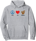 Handcrafted Peace Love Squirrels Sweatshirt - Casual Everyday Wear Unisex - T-Shirt, Sweatshirt, Hoodie
