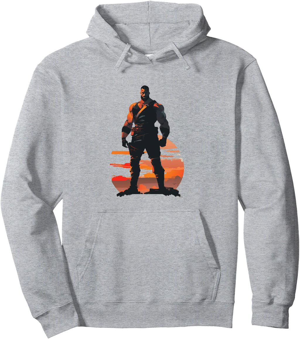 Powerful Action Hero Sunset Scene Rare T-Shirt - Fun Novelty Design Unisex - T-Shirt, Sweatshirt, Hoodie