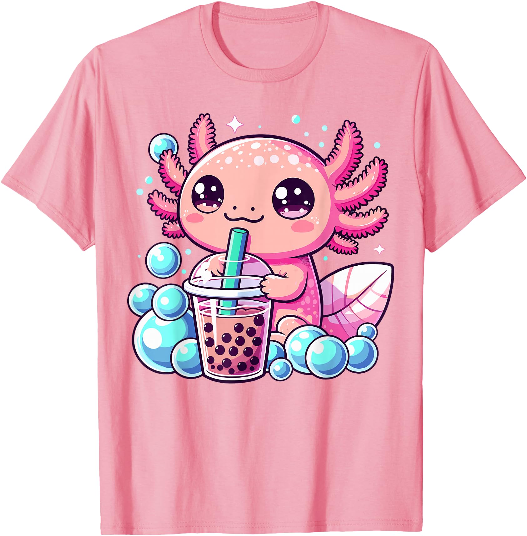 Authentic Axolotl Bubble Tea Boba Hoodie - Streetwear Style for Adults - T-Shirt, Sweatshirt, Hoodie