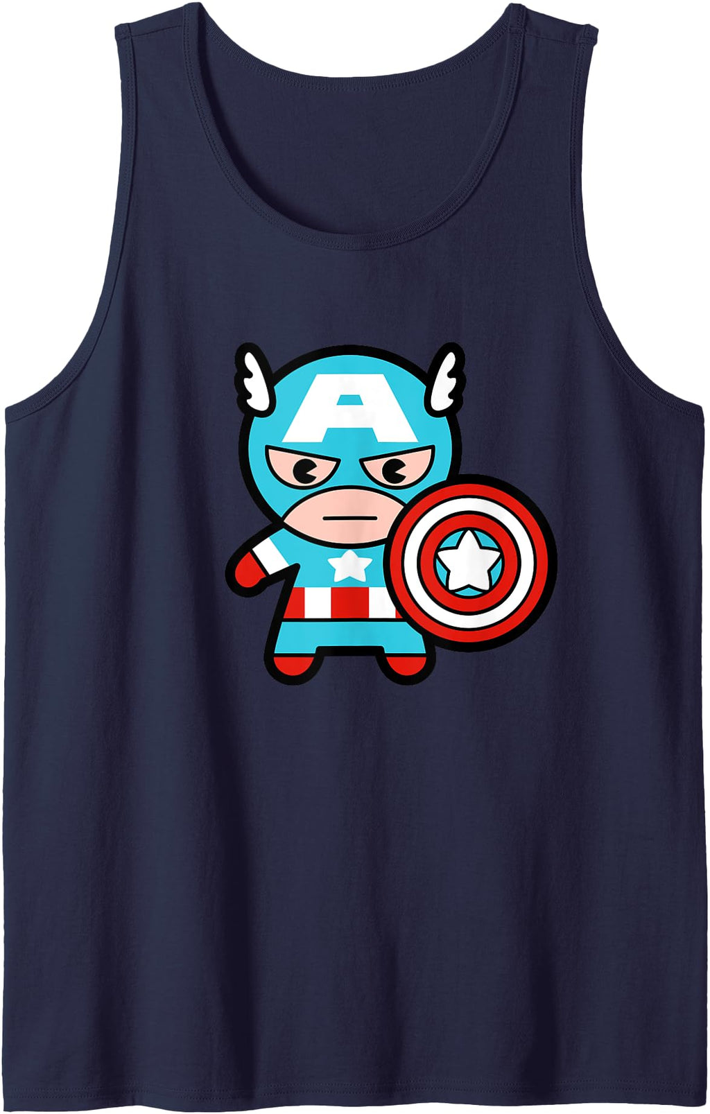 Exclusive Marvel Kawaii Chibi Captain T-Shirt - Novelty Apparel Unisex - T-Shirt, Sweatshirt, Hoodie