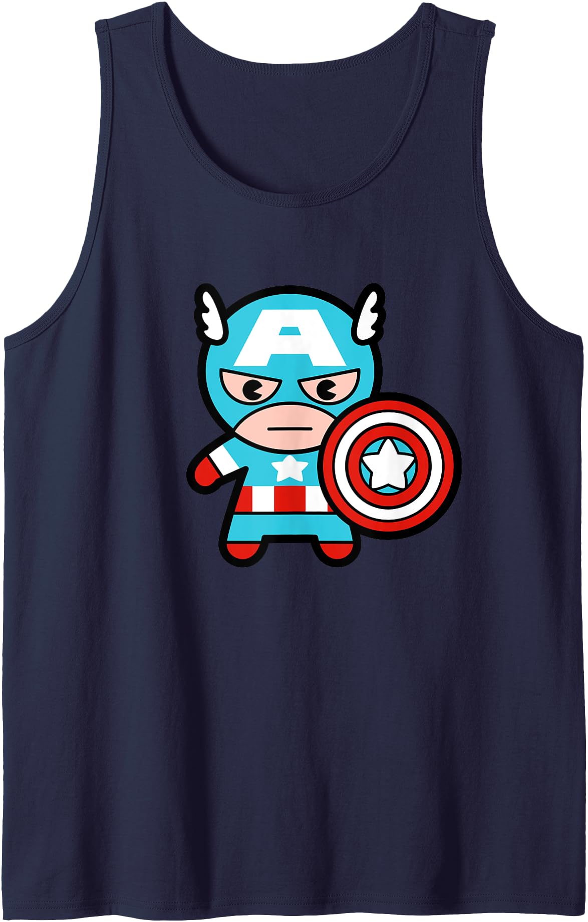 Exclusive Marvel Kawaii Chibi Captain T-Shirt - Novelty Apparel Unisex - T-Shirt, Sweatshirt, Hoodie