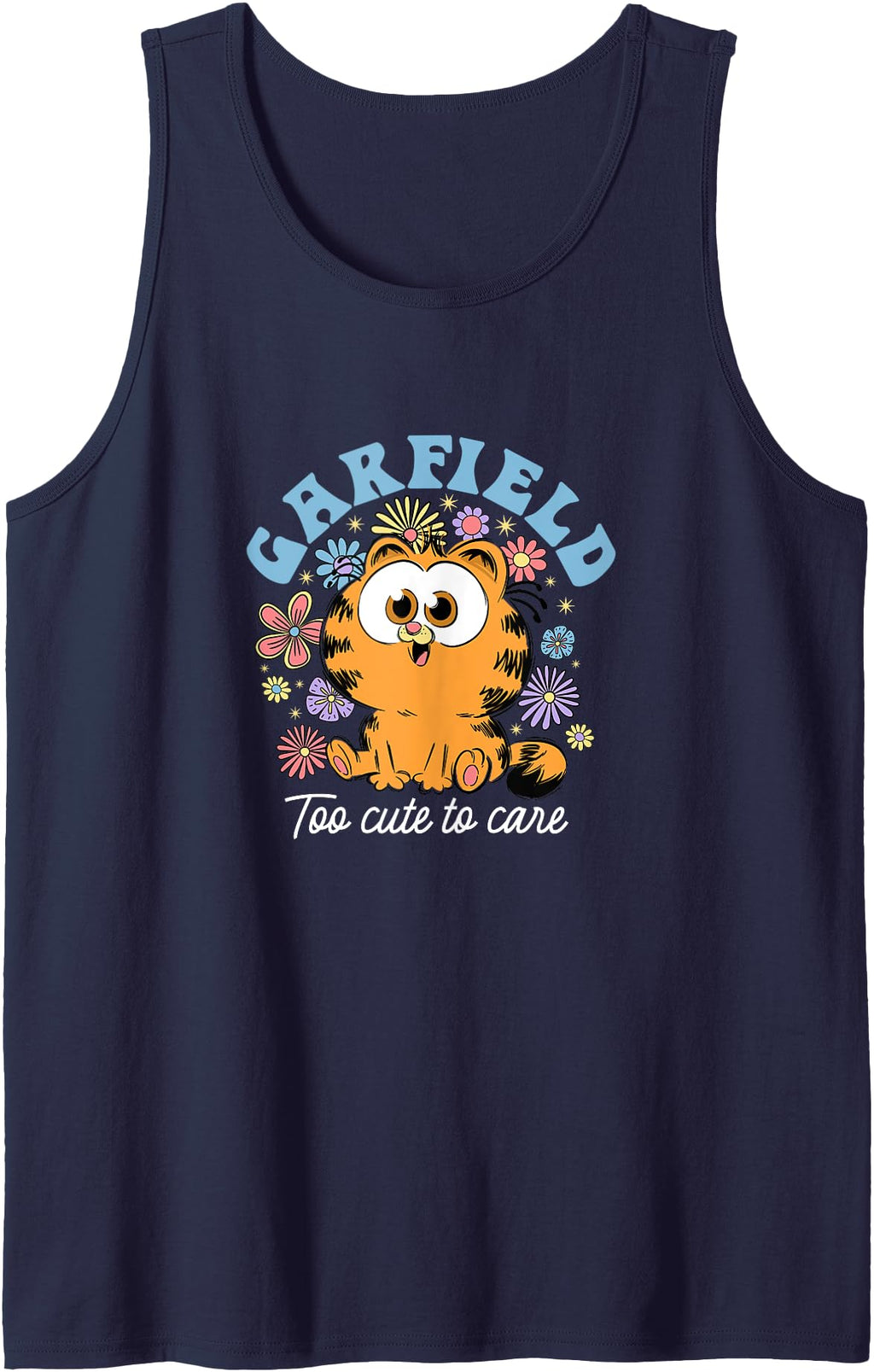 Original Garfield Chibi Floral Too To Sweatshirt - Graphic Print Men Women - T-Shirt, Sweatshirt, Hoodie