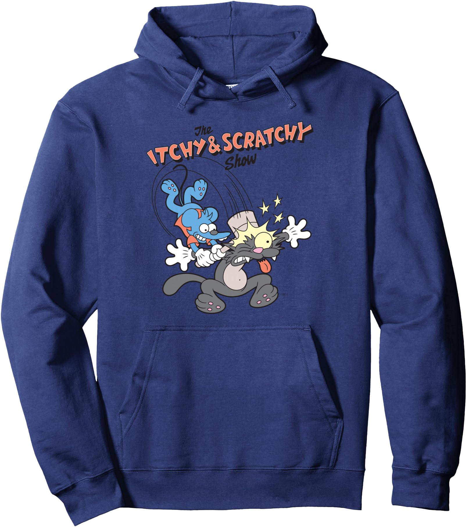 Authentic Simpsons Itchy Scratchy Hammer Hoodie - Custom Art Print Unisex - T-Shirt, Sweatshirt, Hoodie