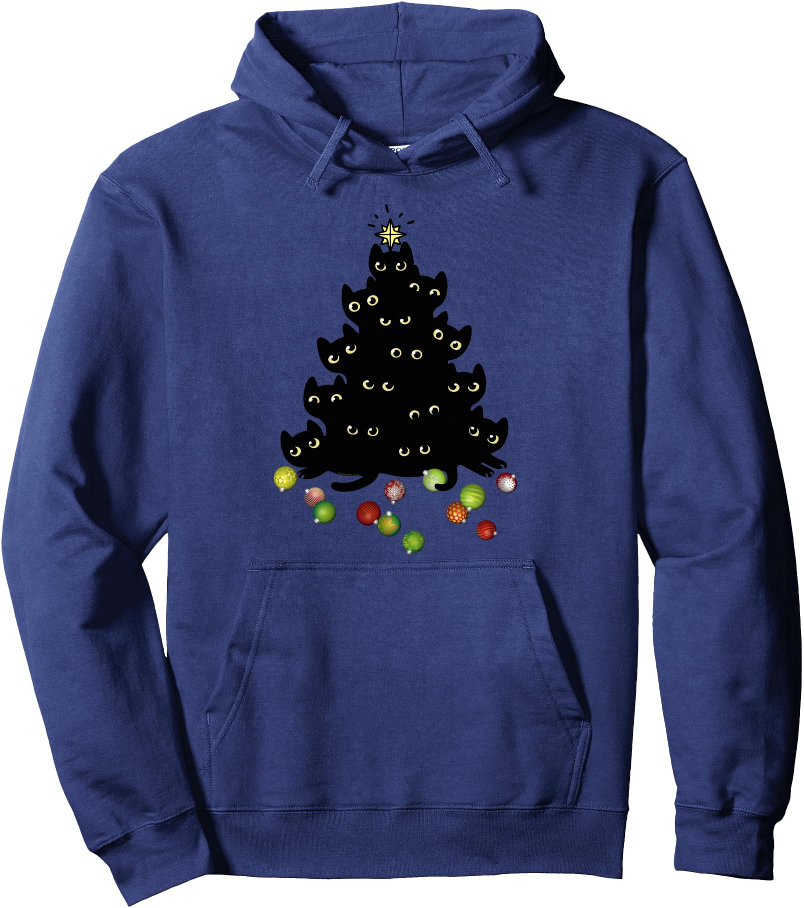 Cat Lovers And Holiday Tree T-Shirt - Casual Everyday Wear Men Women - T-Shirt, Sweatshirt, Hoodie