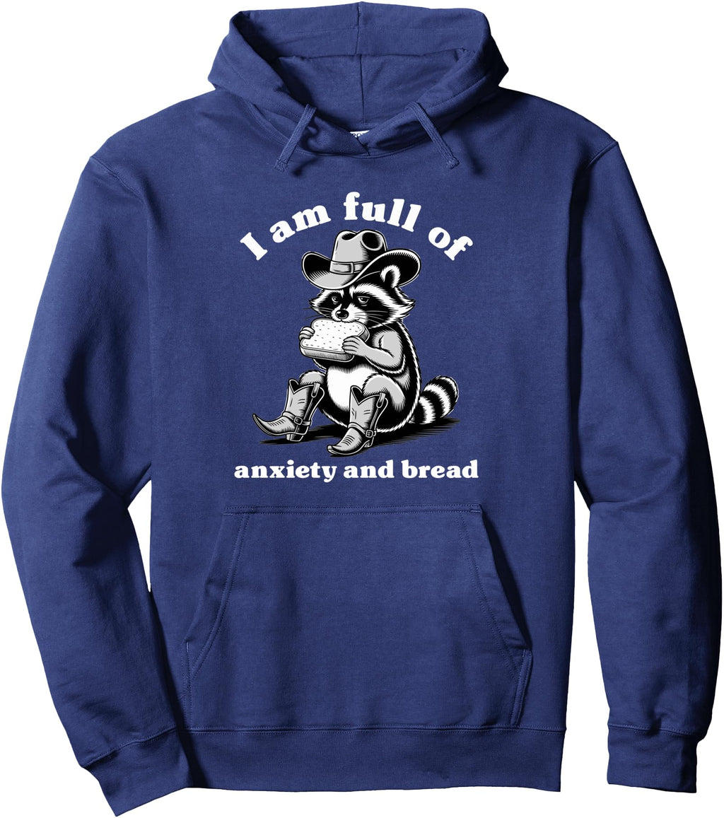 Raccoon 90S Racoon Trashcore Anxiety Hoodie - Minimalist Print Unisex - T-Shirt, Sweatshirt, Hoodie