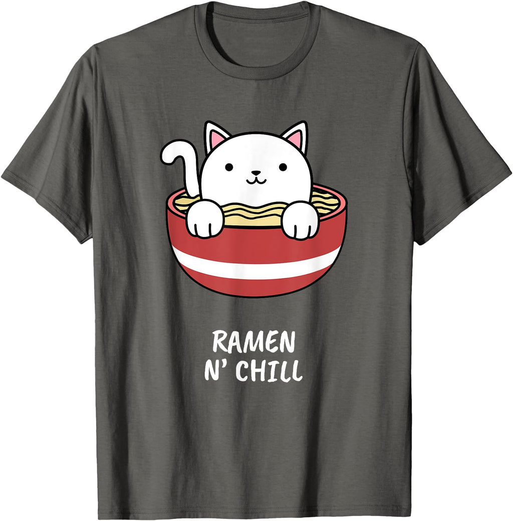 Original Kawaii Japanese Anime Cat T-Shirt - Fun Novelty Design Men Women - T-Shirt, Sweatshirt, Hoodie