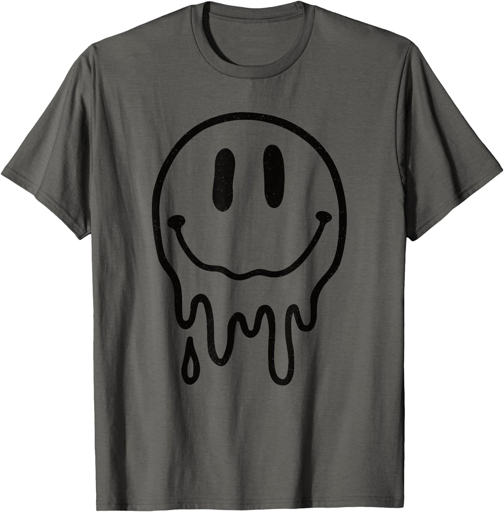 Melting Smile Face Melted Dripping Hoodie - Aesthetic Graphic Unisex - T-Shirt, Sweatshirt, Hoodie