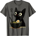 Cat Ramen Japanese Kawaii Anime Noddles T-Shirt - Custom Art Print Unisex - T-Shirt, Sweatshirt, Hoodie