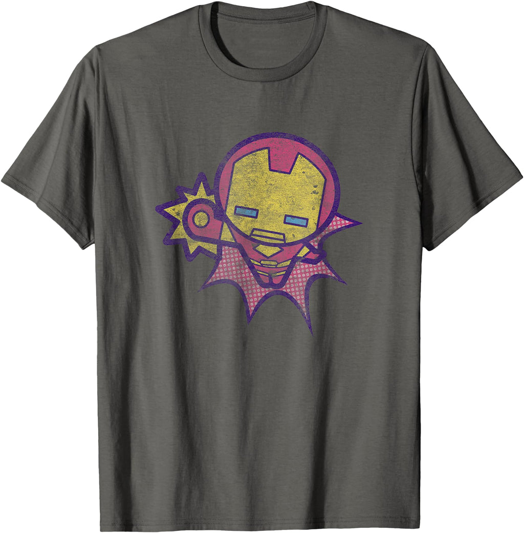 Original Marvel Kawaii Chibi Iron Sweatshirt - Minimalist Print for Adults - T-Shirt, Sweatshirt, Hoodie