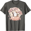 Authentic Cherry Blossom Tree Cat T-Shirt - Unique Graphic Men Women - T-Shirt, Sweatshirt, Hoodie