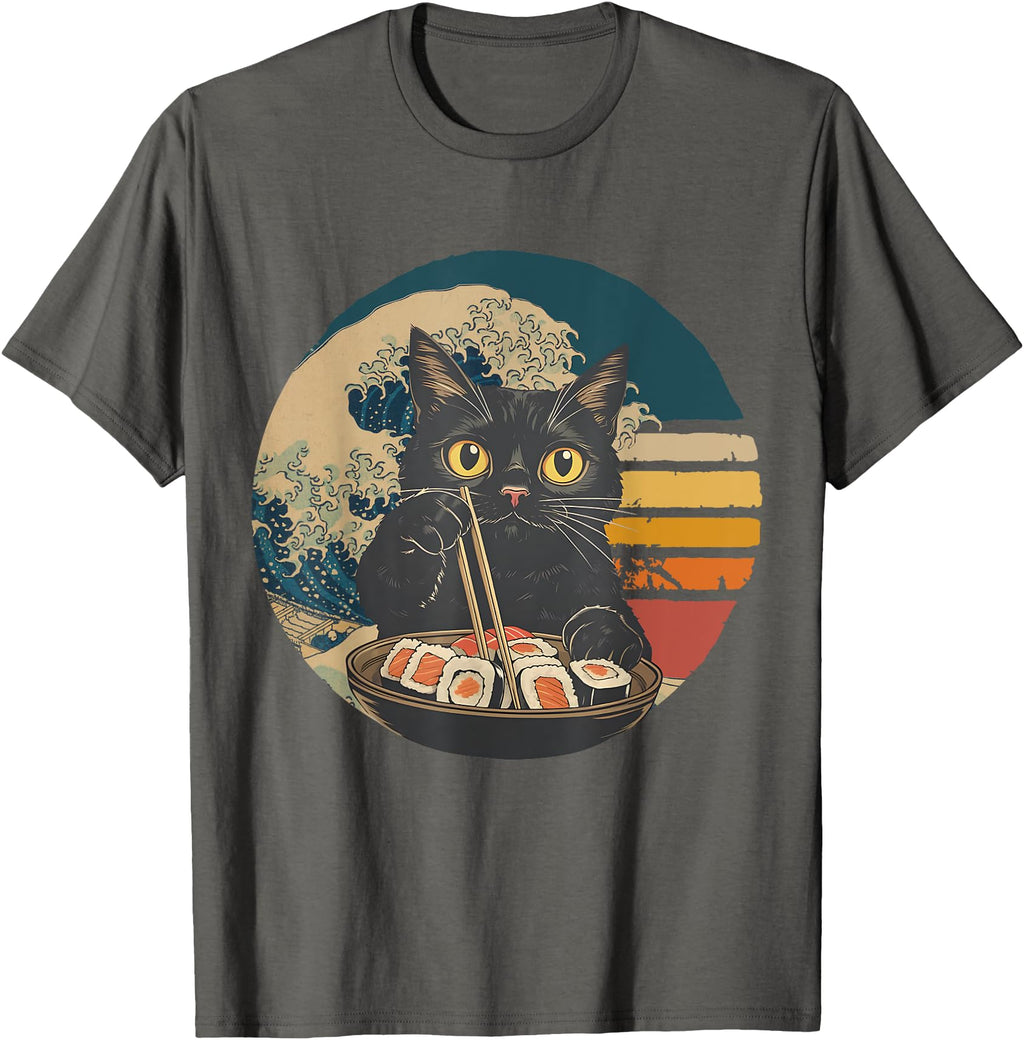 Exclusive Cat Ramen Noodles Cat Hoodie - Novelty Apparel for Adults - T-Shirt, Sweatshirt, Hoodie