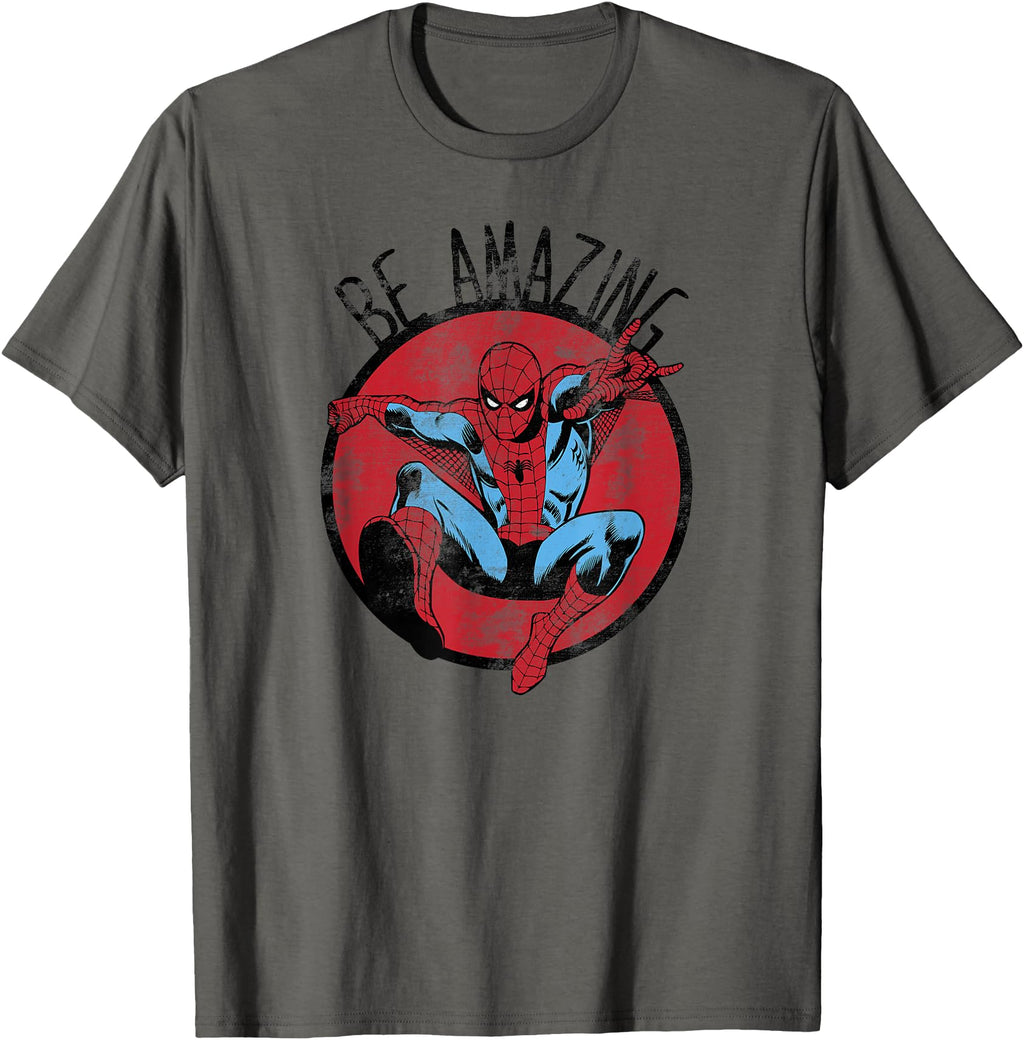 Authentic Marvel Spider Be Amazing T-Shirt - Graphic Print for Adults - T-Shirt, Sweatshirt, Hoodie