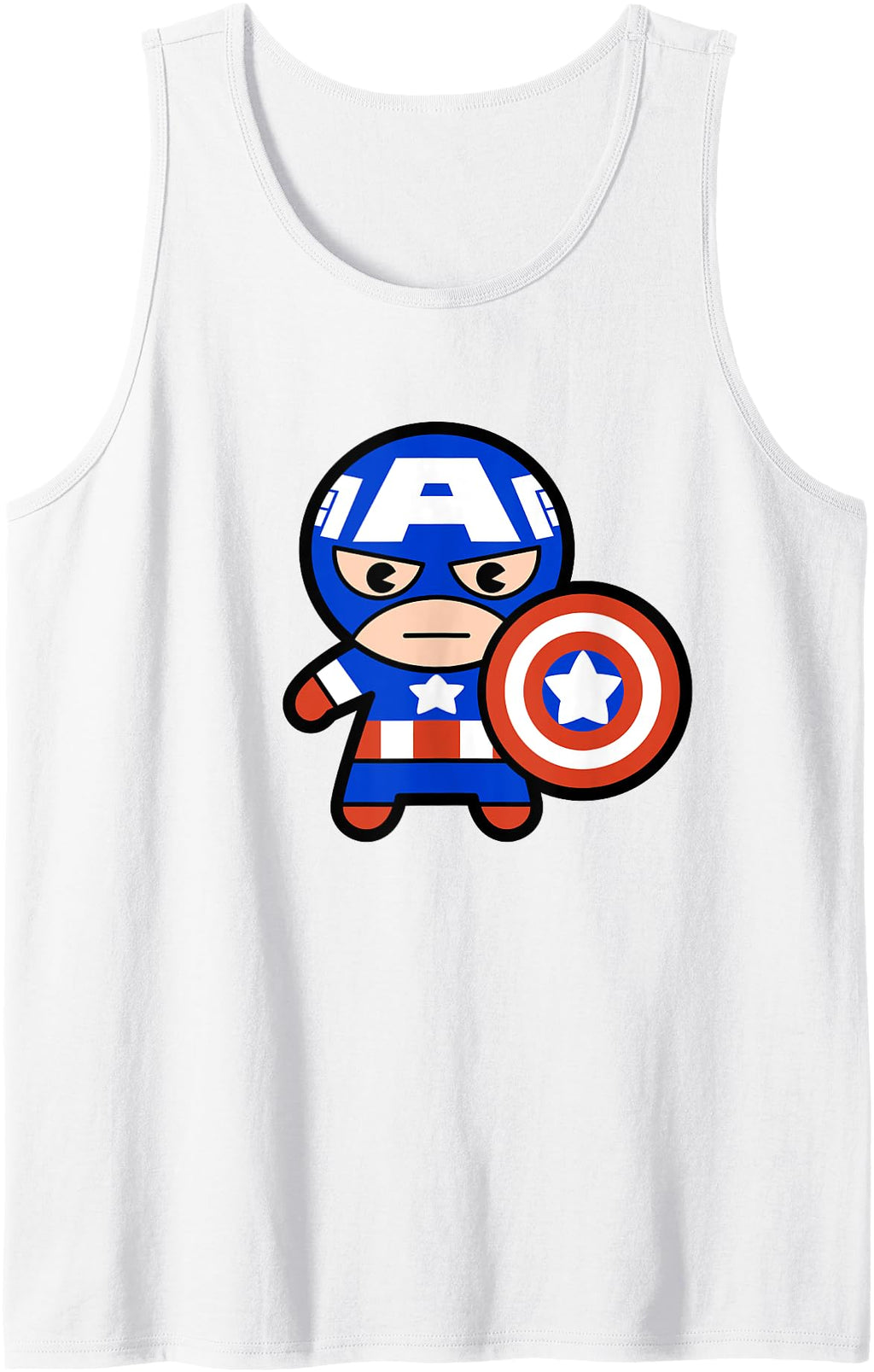 Original Marvel Kawaii Chibi Captain Hoodie - Graphic Print for Adults - T-Shirt, Sweatshirt, Hoodie