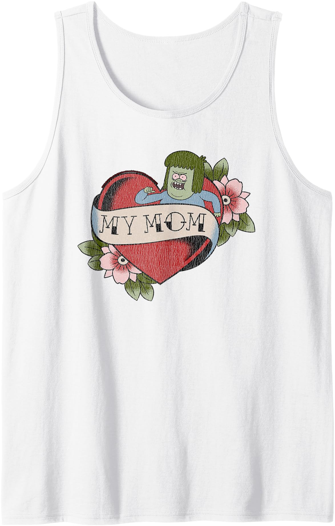 Regular Show Muscle My Mom Heart T-Shirt - Casual Everyday Wear Unisex - T-Shirt, Sweatshirt, Hoodie