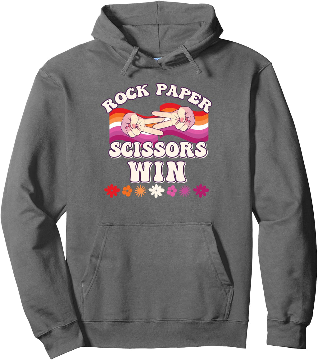 Rock Paper Scissors Win Lgbtq Lesbian T-Shirt - Trendy Graphic Men Women - T-Shirt, Sweatshirt, Hoodie