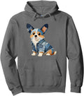 Corgi Dog Denim Patches Animal Artist T-Shirt - Fun Novelty Design Unisex - T-Shirt, Sweatshirt, Hoodie
