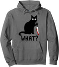 What Murderous Black Cat Holding Hoodie - Aesthetic Graphic Men Women - T-Shirt, Sweatshirt, Hoodie