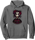Chibi Catrina Gothic Roses Sugar Sweatshirt - Aesthetic Graphic Men Women - T-Shirt, Sweatshirt, Hoodie