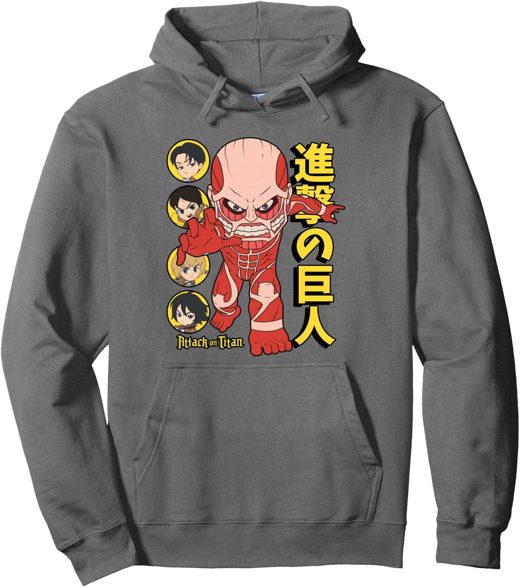 Attack Titan Season 3 Chibi Colossal Hoodie - Trendy Graphic Men Women - T-Shirt, Sweatshirt, Hoodie