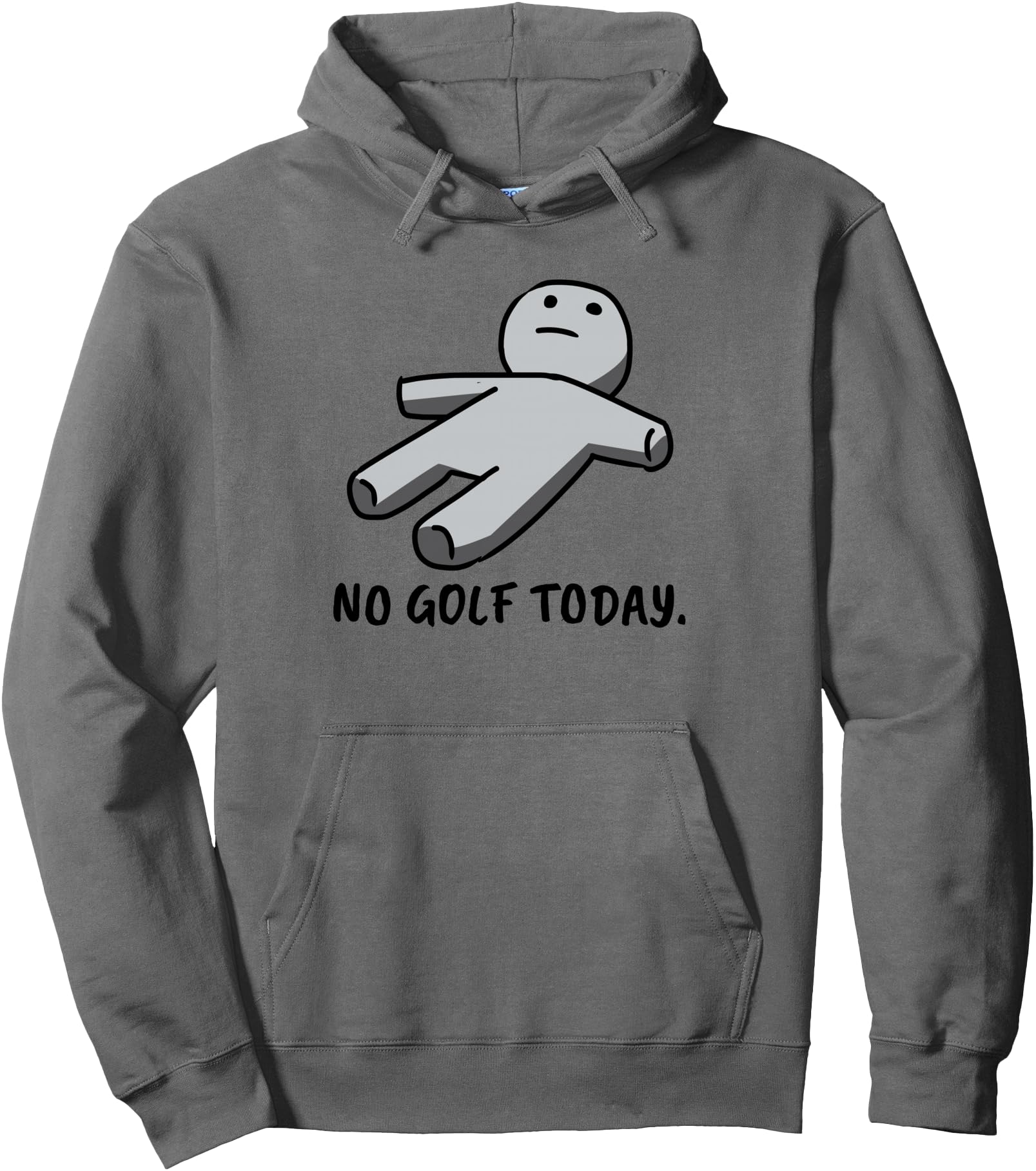 No Golf Today Sad Stickman Golfer T-Shirt - Custom Art Print for Adults - T-Shirt, Sweatshirt, Hoodie