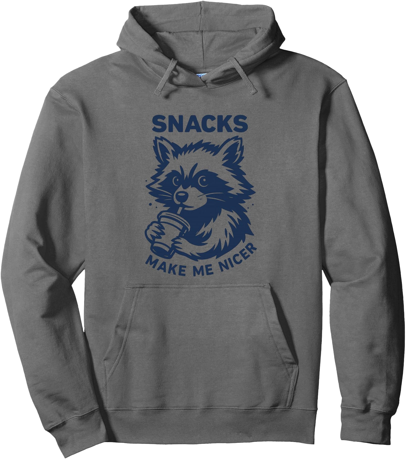 Authentic Raccoon Snacks Make Me Nicer T-Shirt - Trendy Graphic Men Women - T-Shirt, Sweatshirt, Hoodie