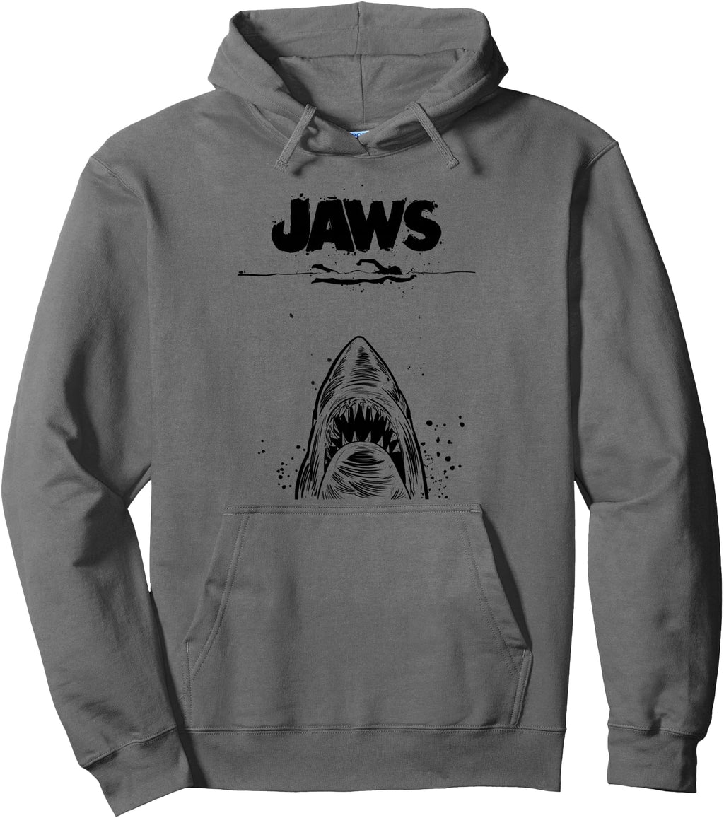 Jaws 50Th Anniversary Black White Sweatshirt - Novelty Apparel for Adults - T-Shirt, Sweatshirt, Hoodie