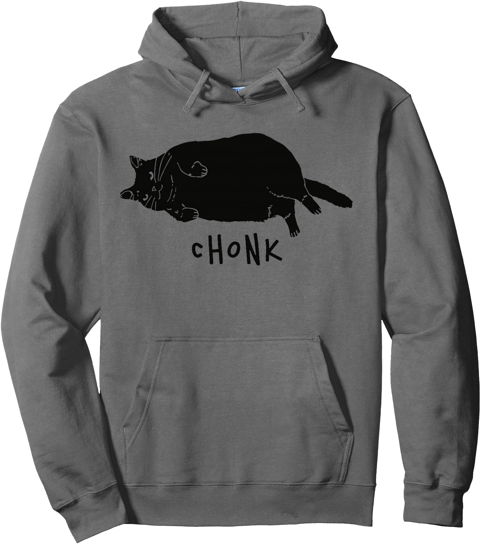 Black Cat Chonk Black Cat Meme Fat Hoodie - Fun Novelty Design Unisex - T-Shirt, Sweatshirt, Hoodie