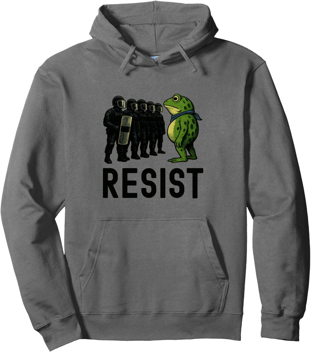Resist Frog Powerful Symbol Courage And Hoodie - Trendy Graphic Men Women - T-Shirt, Sweatshirt, Hoodie