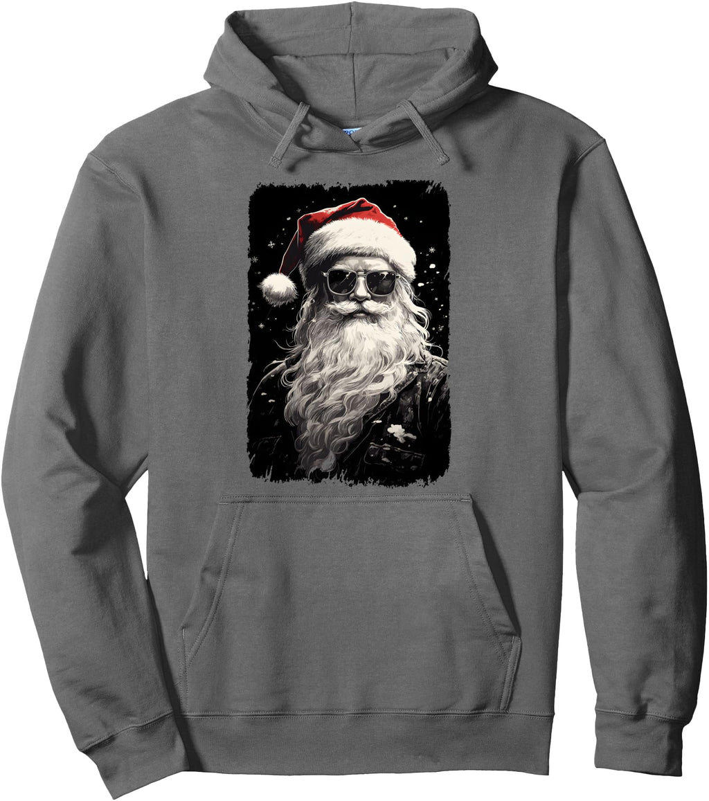 Hipster Santa Sunglasses Santa Claus Rare Hoodie - Trendy Graphic Men Women - T-Shirt, Sweatshirt, Hoodie