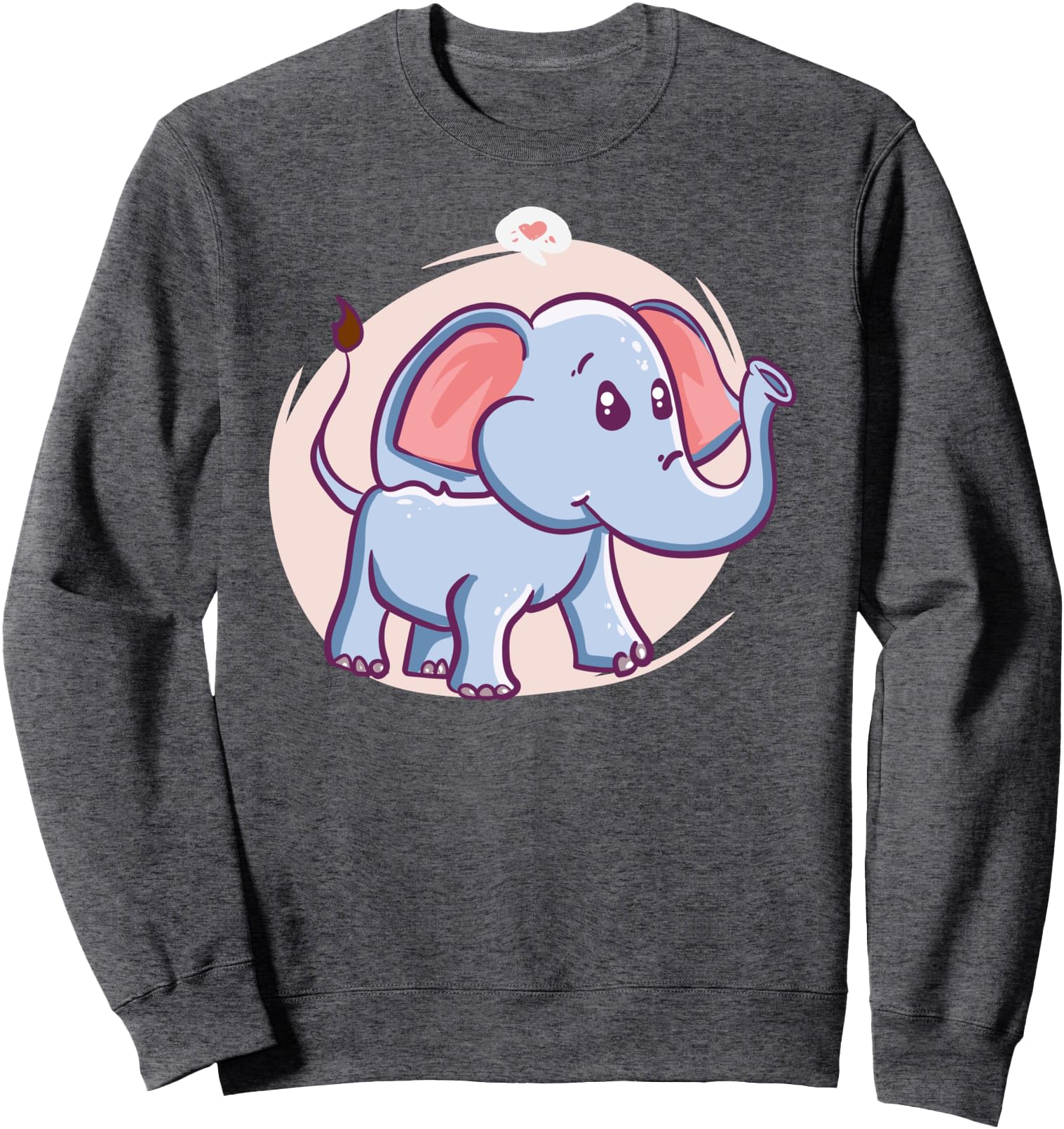 Handcrafted Elephant Kawaii Anime Sweatshirt - Trendy Graphic Men Women - T-Shirt, Sweatshirt, Hoodie