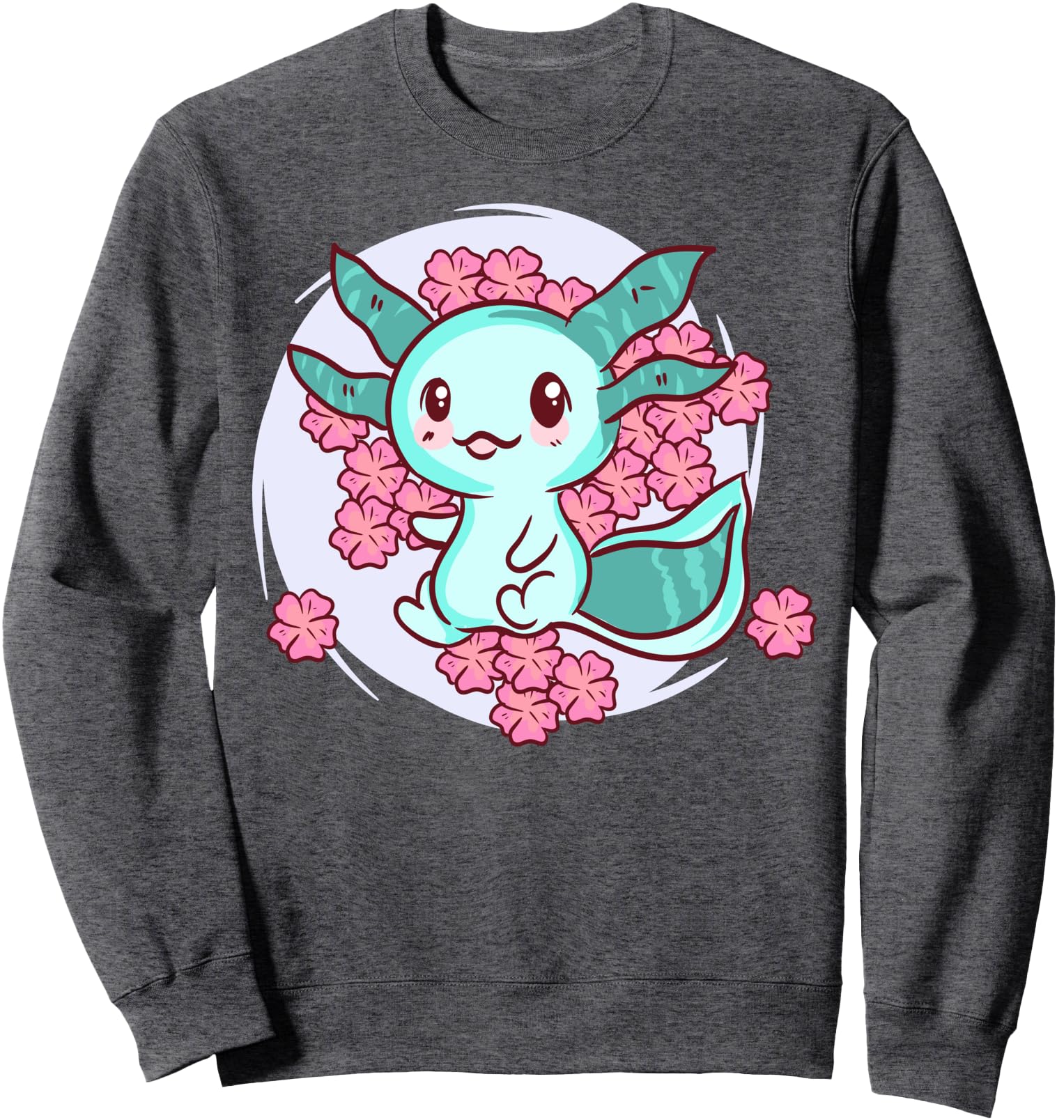 Exclusive Cherry Blossom Axolotl Kawaii T-Shirt - Novelty Apparel Unisex - T-Shirt, Sweatshirt, Hoodie