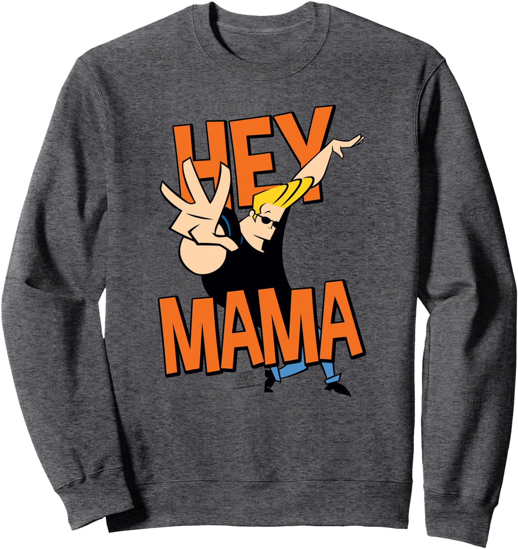 Original Johnny Bravo Hey Mama Rare Sweatshirt - Trendy Graphic Unisex - T-Shirt, Sweatshirt, Hoodie