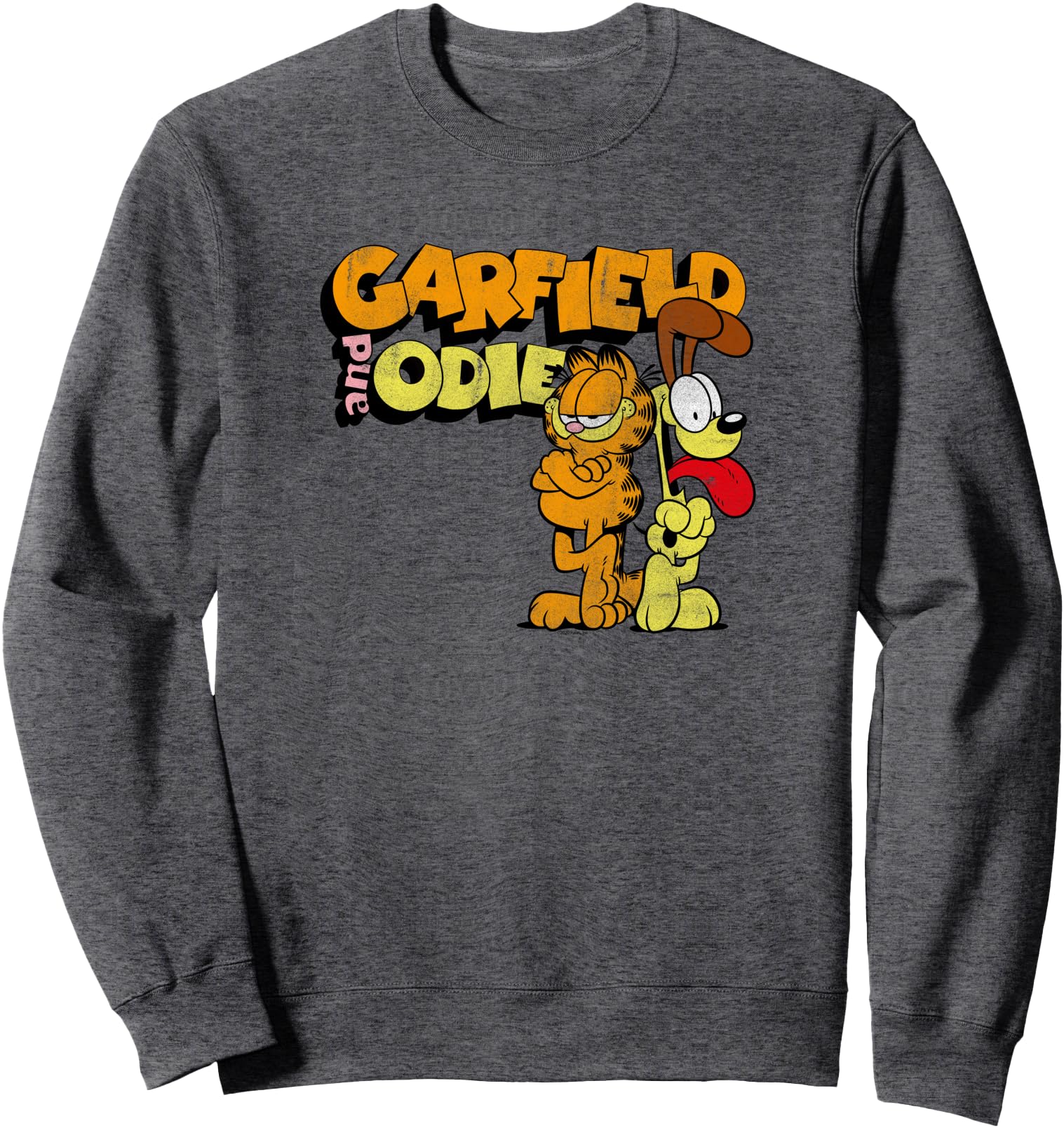 Garfield Distressed Garfield And Sweatshirt - Trendy Graphic Men Women - T-Shirt, Sweatshirt, Hoodie