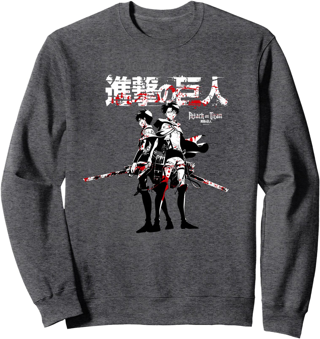 Handcrafted Attack Titan Levi And Eren T-Shirt - Trendy Graphic Men Women - T-Shirt, Sweatshirt, Hoodie