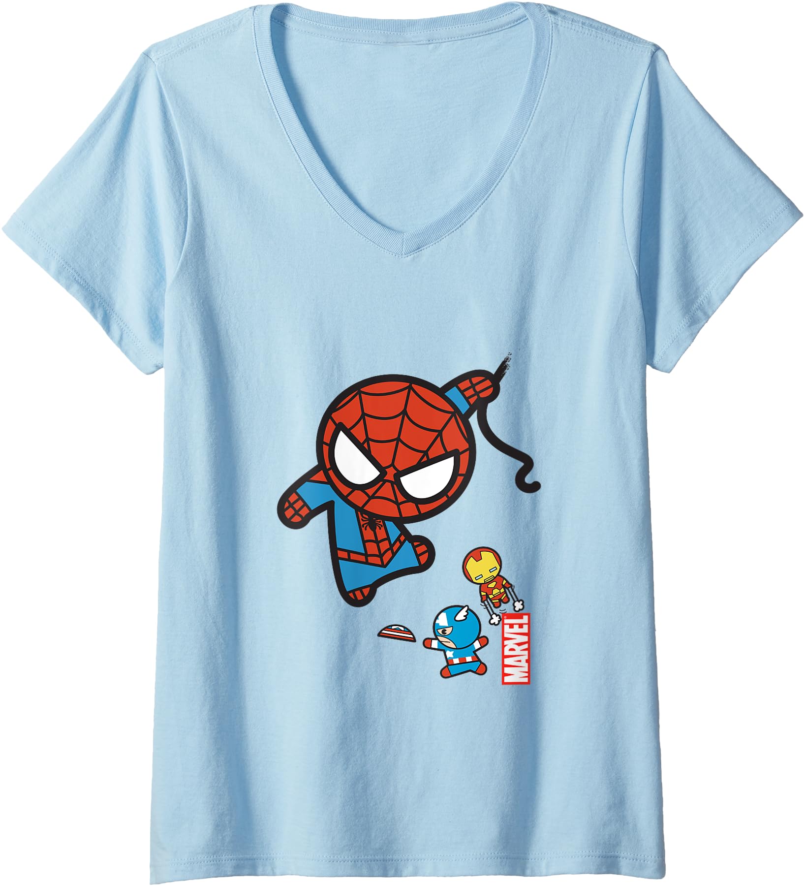 Authentic Marvel Kawaii Spidey Iron T-Shirt - Novelty Apparel Men Women - T-Shirt, Sweatshirt, Hoodie