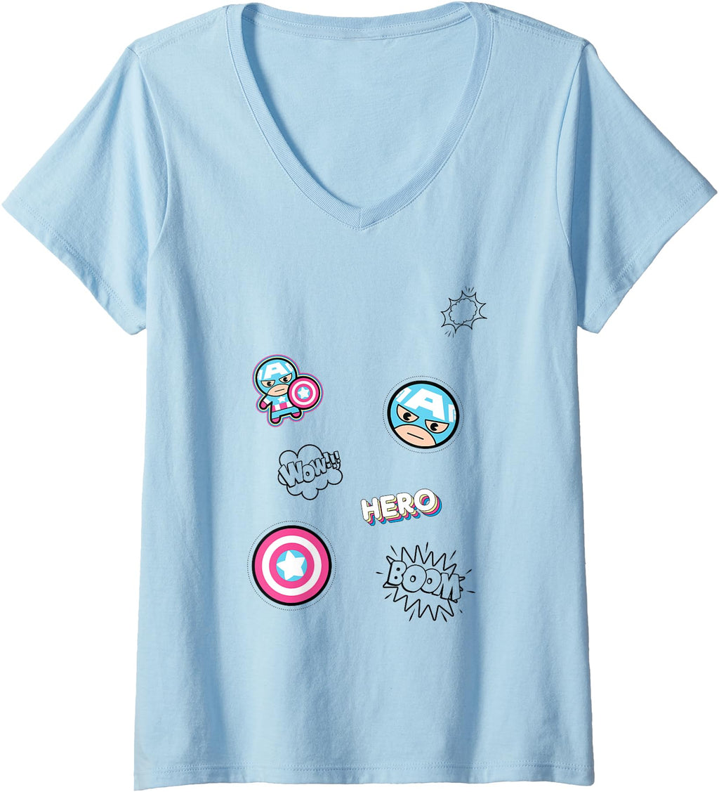 Marvel Kawaii Wow Boom Hero Chibi Hoodie - Aesthetic Graphic for Adults - T-Shirt, Sweatshirt, Hoodie