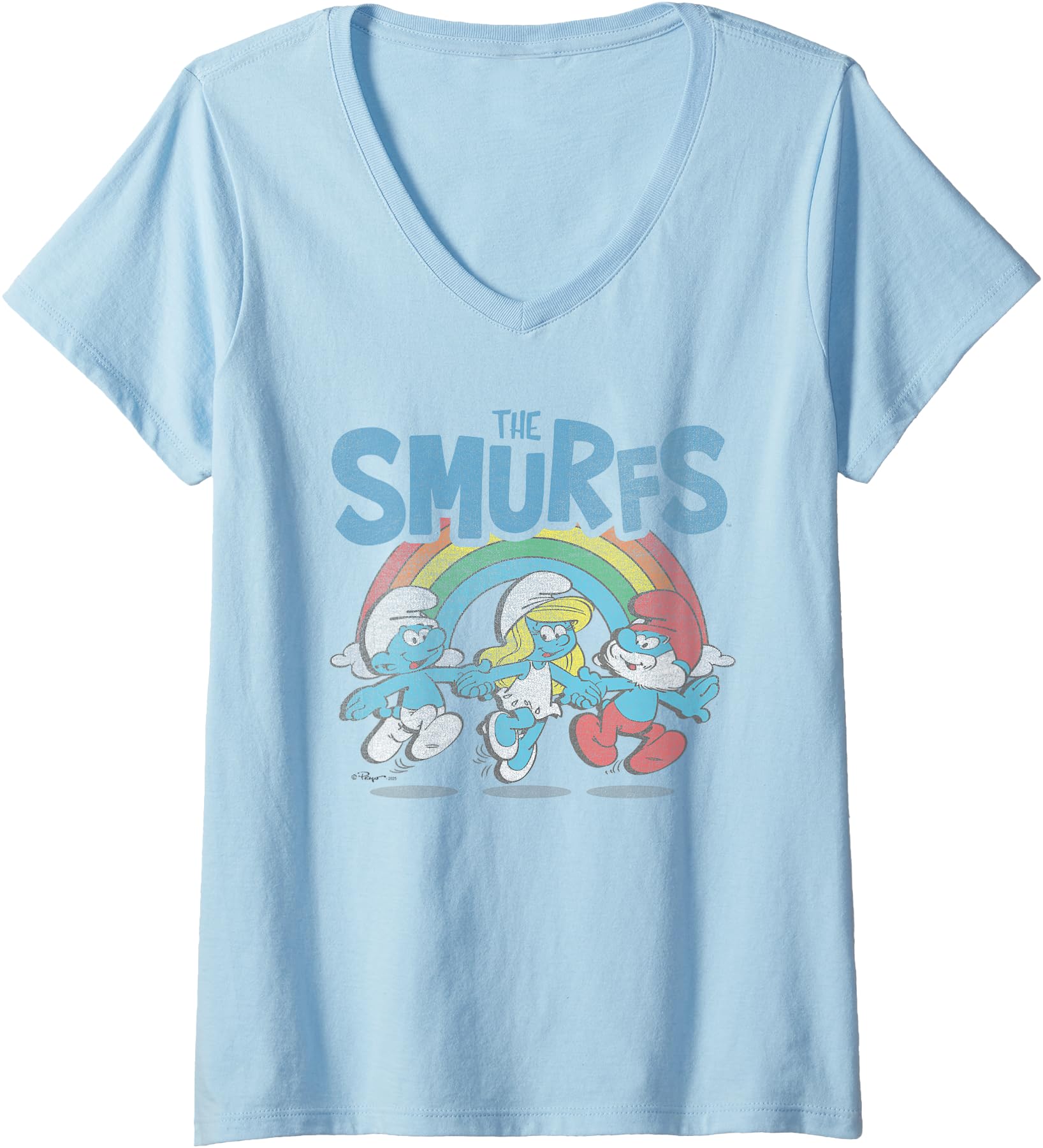 Authentic Womens Smurfs Rainbow Sweatshirt - Graphic Print Men Women - T-Shirt, Sweatshirt, Hoodie