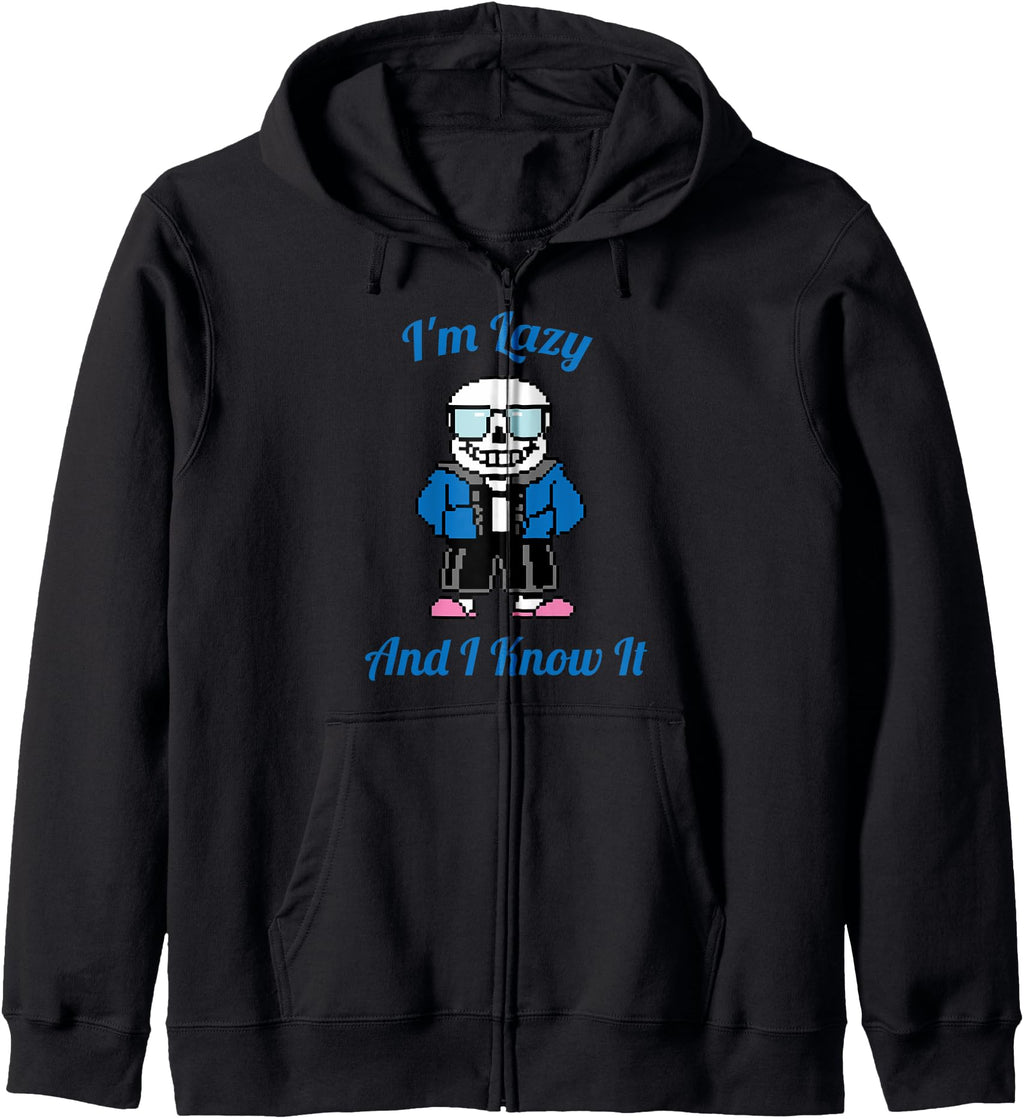 Original Sans Skeleton Pixel Art Hoodie - Casual Everyday Wear for Adults - T-Shirt, Sweatshirt, Hoodie