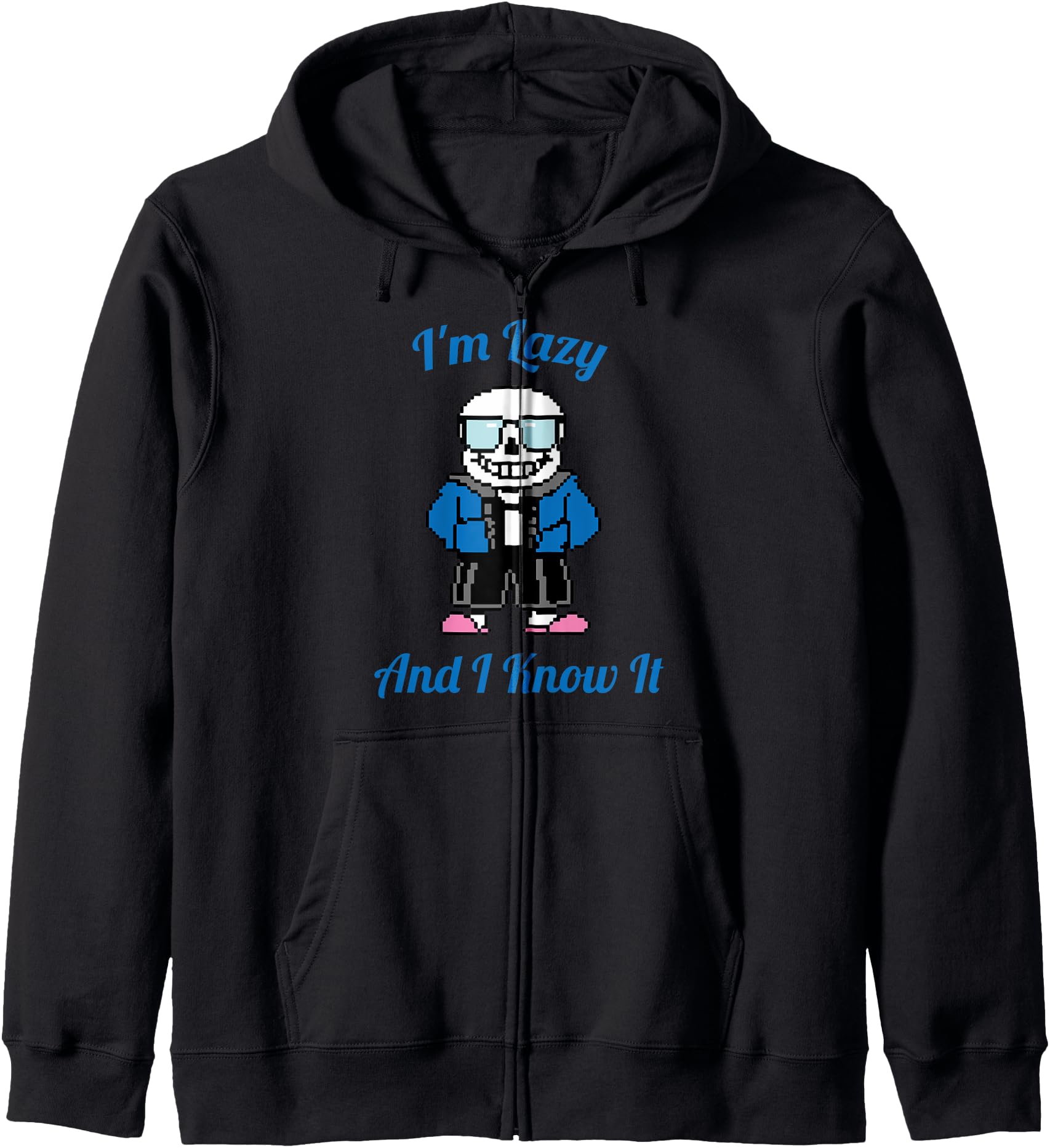Original Sans Skeleton Pixel Art Hoodie - Casual Everyday Wear for Adults - T-Shirt, Sweatshirt, Hoodie