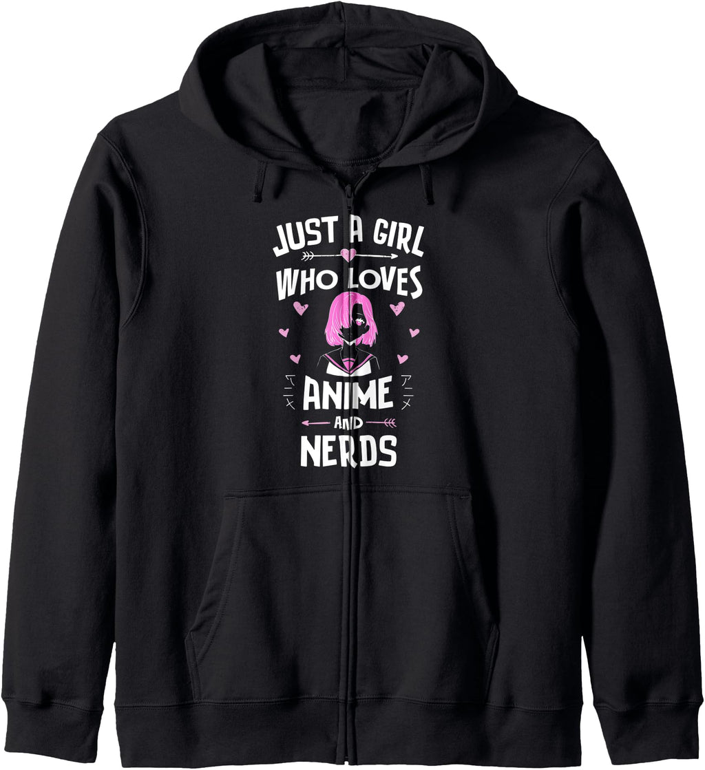 Anime And Nerds Just Who Loves Sweatshirt - Minimalist Print for Adults - T-Shirt, Sweatshirt, Hoodie