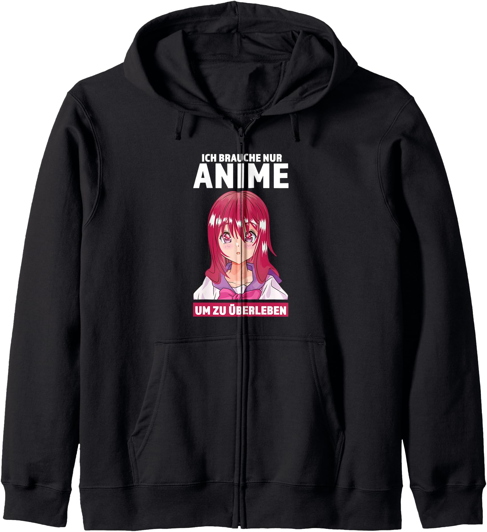 Authentic Ich Brauche Nur Anime Um Zu Hoodie - Unique Graphic Men Women - T-Shirt, Sweatshirt, Hoodie