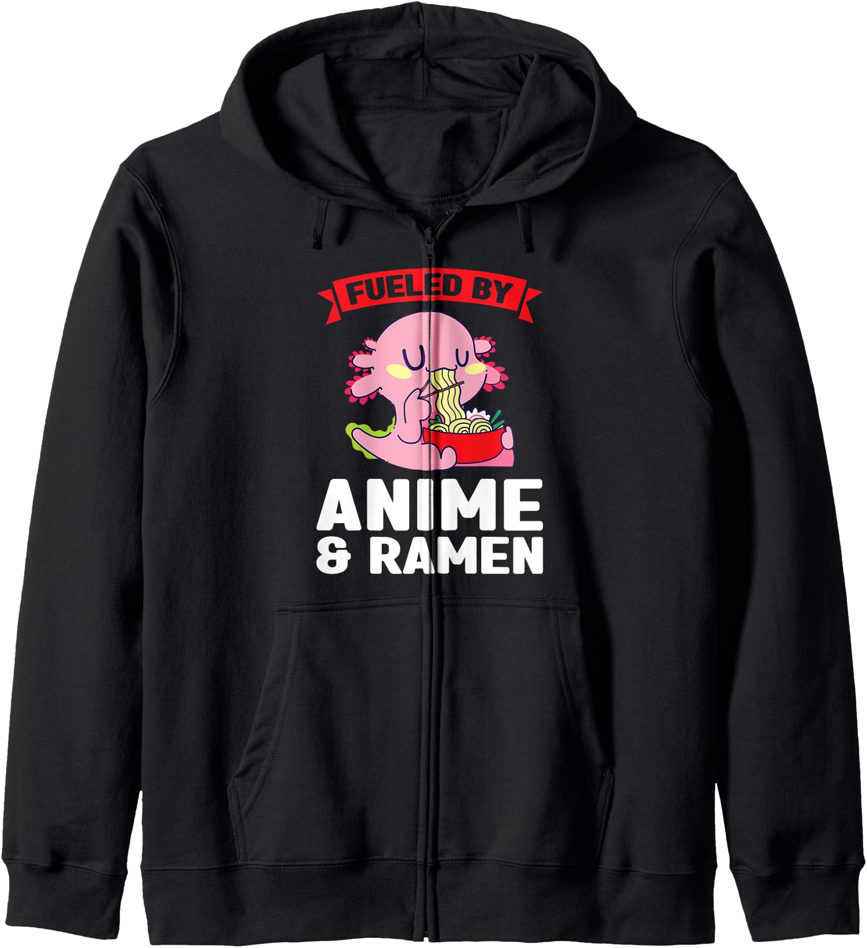 Fueled Anime Ramen Anime Ramen Hoodie - Casual Everyday Wear Men Women - T-Shirt, Sweatshirt, Hoodie