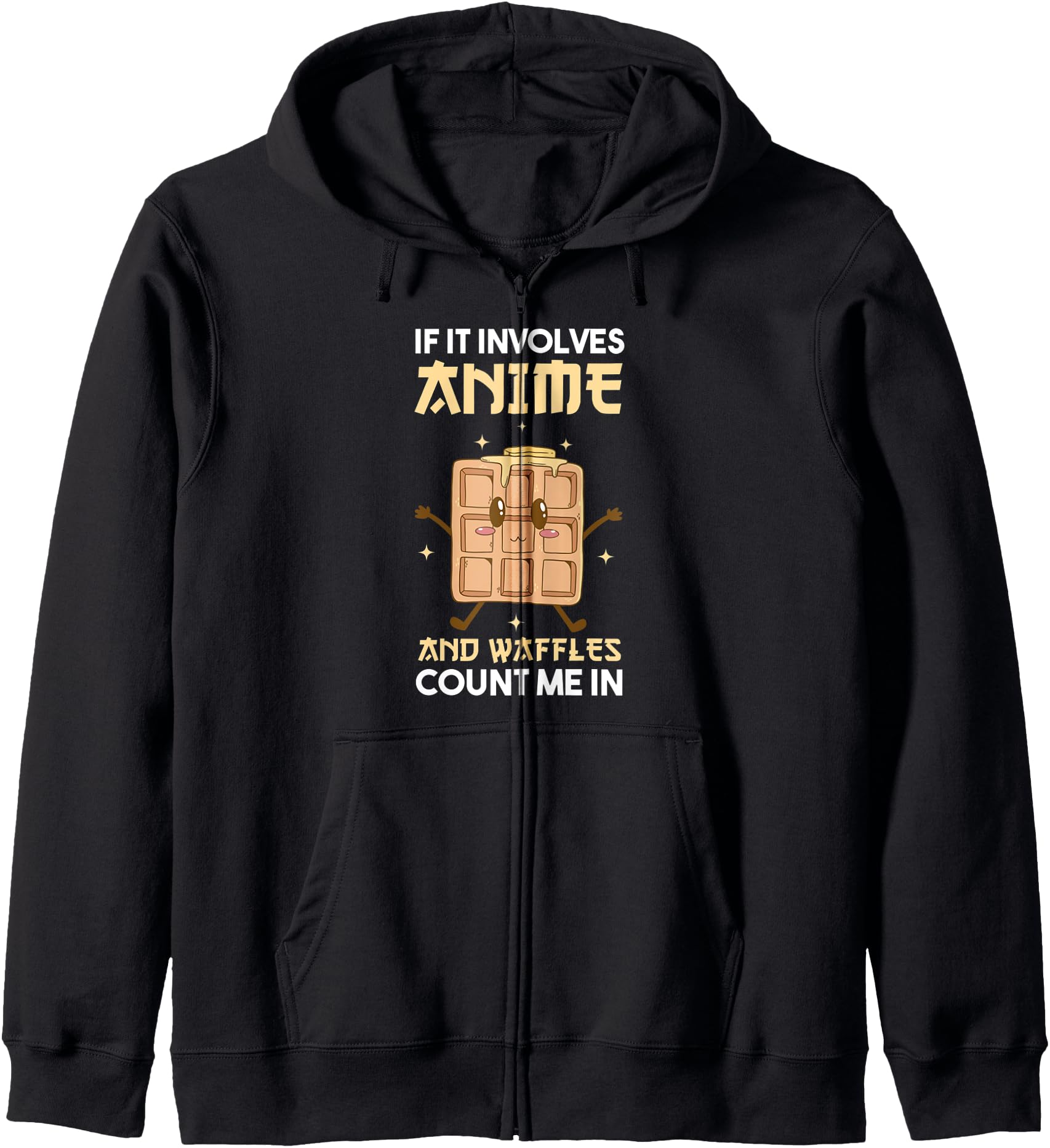 Waffles And Anime Rare T-Shirt - Unique Graphic for Adults - T-Shirt, Sweatshirt, Hoodie