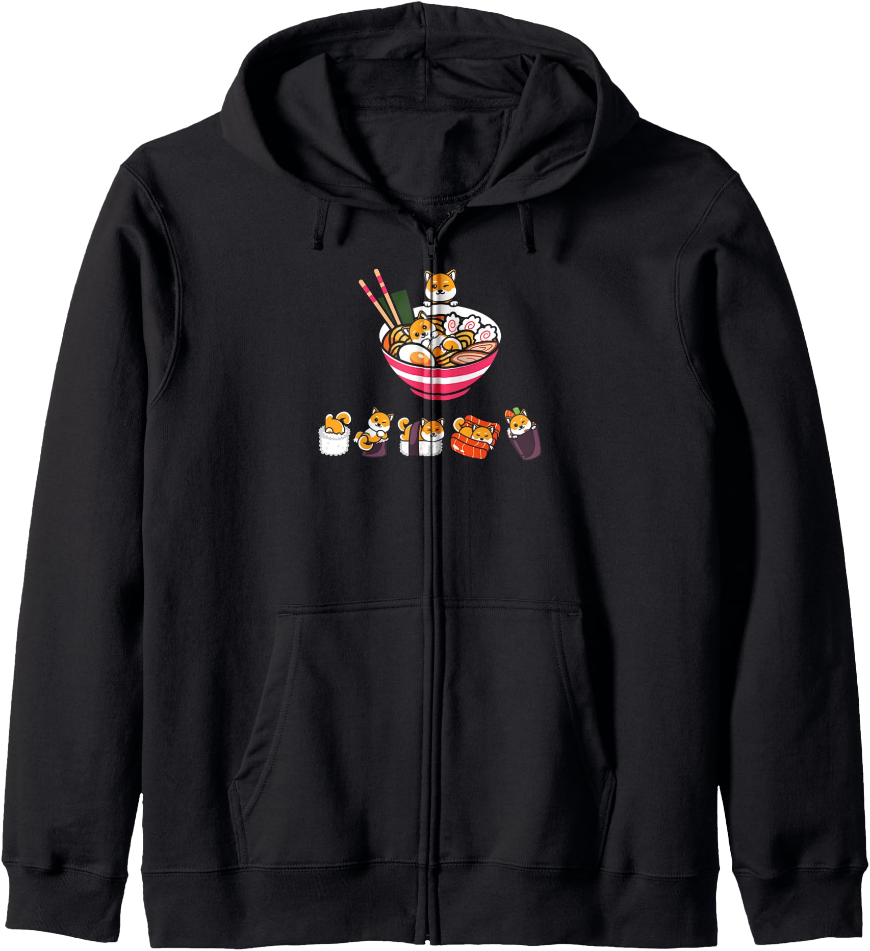 Handcrafted Kawaii Sushi Dog Family T-Shirt - Unique Graphic for Adults - T-Shirt, Sweatshirt, Hoodie