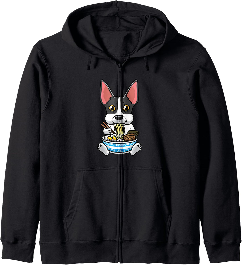 Original Rat Terrier Eating Ramen Sweatshirt - Minimalist Print Unisex - T-Shirt, Sweatshirt, Hoodie