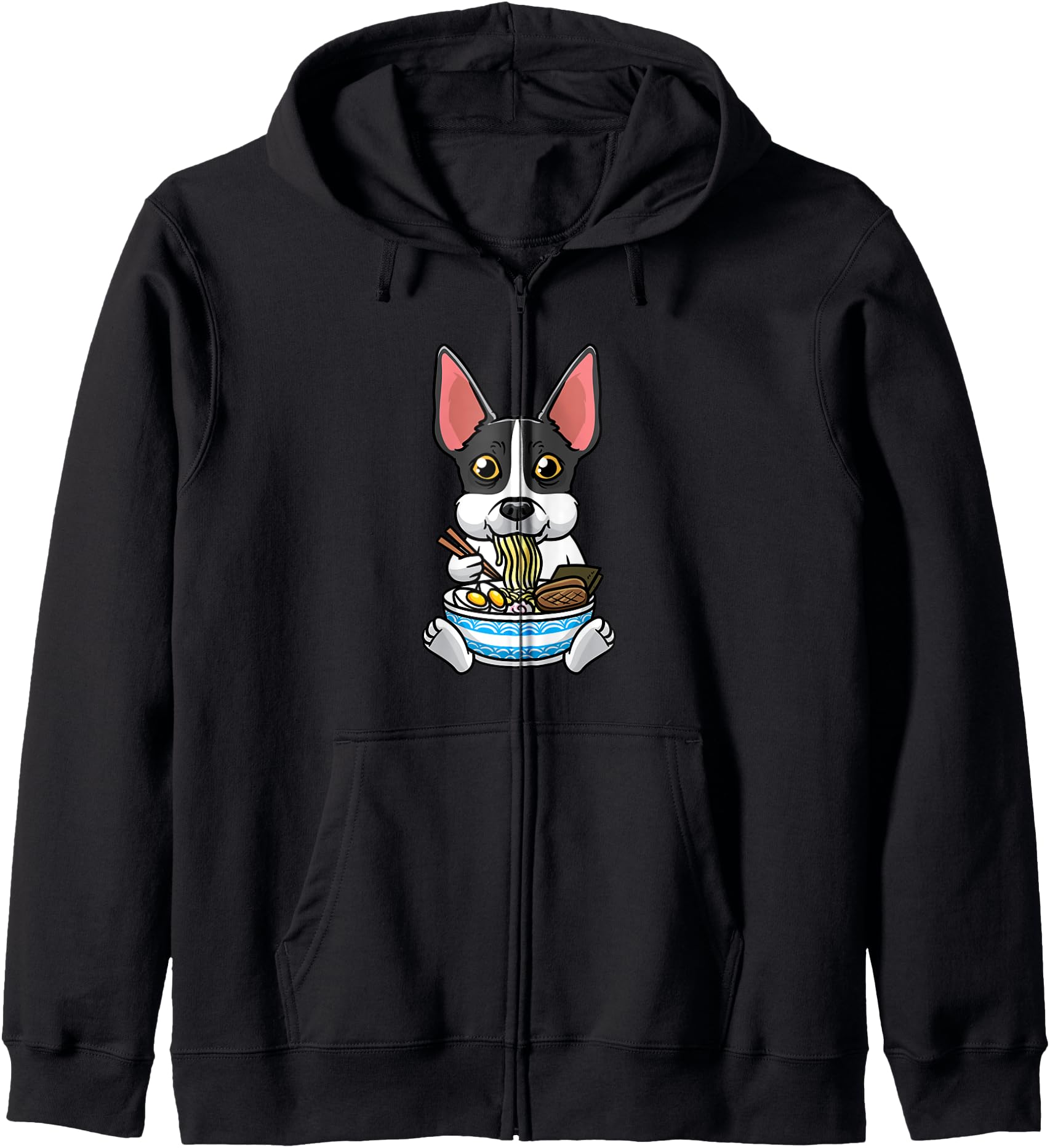 Original Rat Terrier Eating Ramen Sweatshirt - Minimalist Print Unisex - T-Shirt, Sweatshirt, Hoodie
