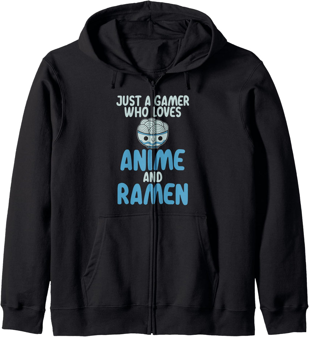 Anime Just Gamer Who Loves Anime And Ramen T-Shirt - Graphic Print Unisex - T-Shirt, Sweatshirt, Hoodie