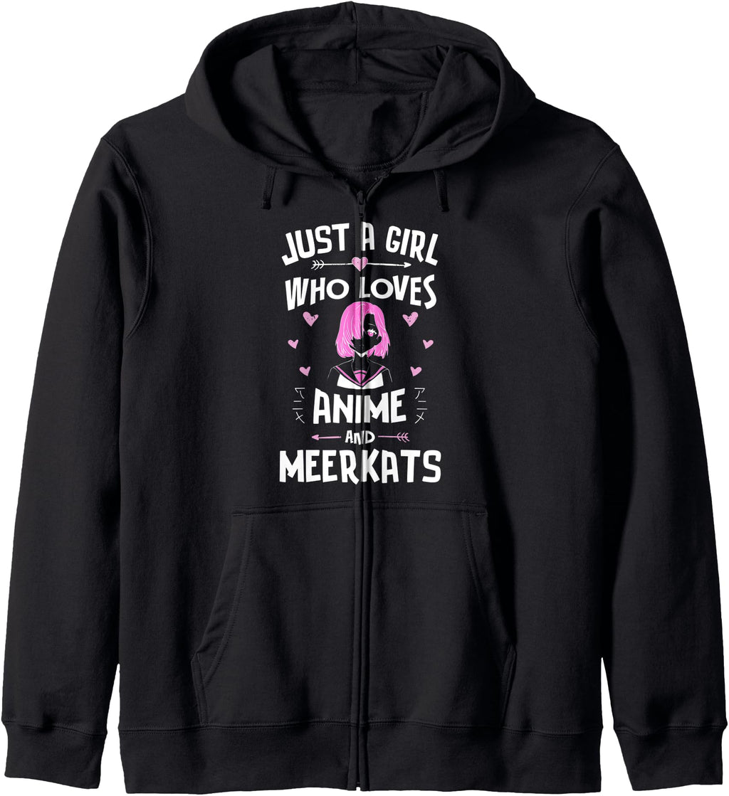Anime And Meerkats Just Who Loves Hoodie - Novelty Apparel for Adults - T-Shirt, Sweatshirt, Hoodie